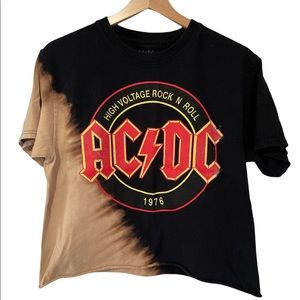 AC⚡️DC 1976 crop t shirt